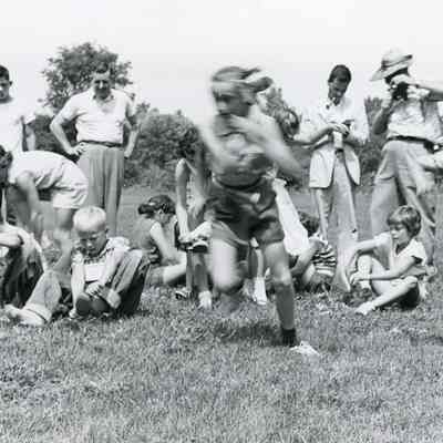 1953 - Watching a game after dinner at Dynamite park