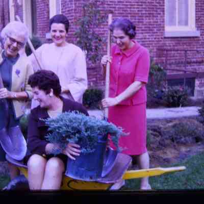 front row, Lorraine Ujda, back row Left to right, Peg Bird, Marion Downes and Mildred Hanchett