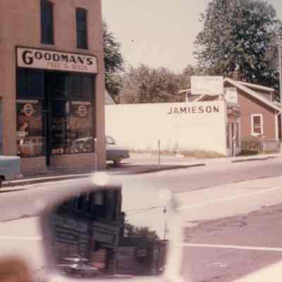 1957. Goodmans Feed and Seeds, Jamieson Real Estate, Bert Greens House
