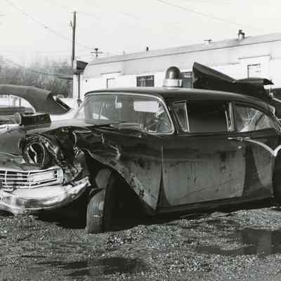 Wrecked Police Car