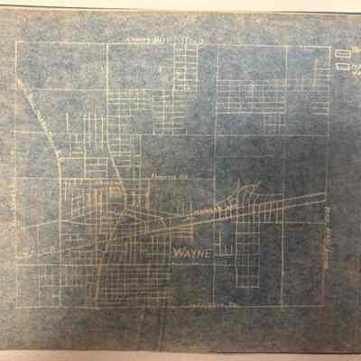 1932 Road Map Of Wayne