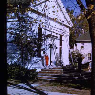 Painting exterior of church