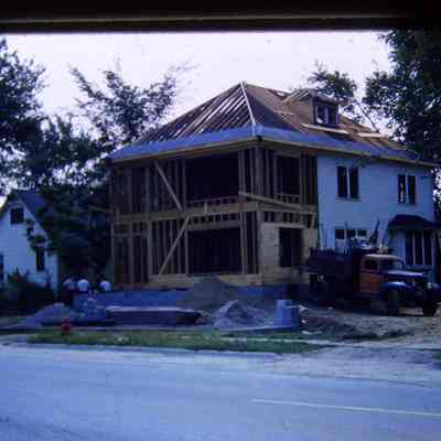 House at new spot on Glenwood with front addition being built