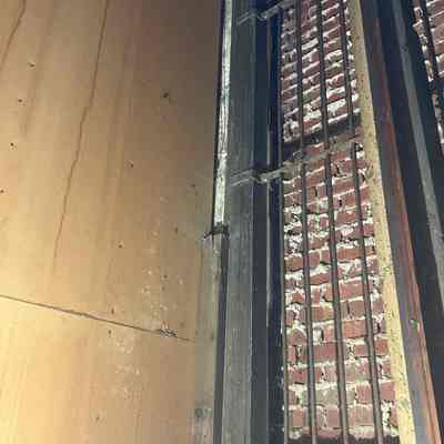 Original freight elevator still present