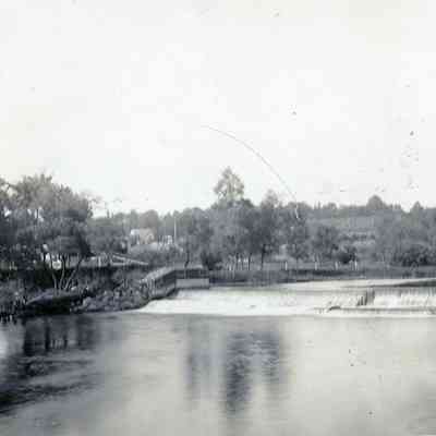 Ypsilanti Dam on Huron River in Ypsilanti, Michigan on May of 1900.