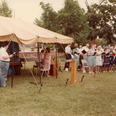 Out Door Service and Homecoming on July 18, 1982.