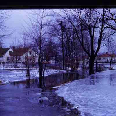 Winter flood at site