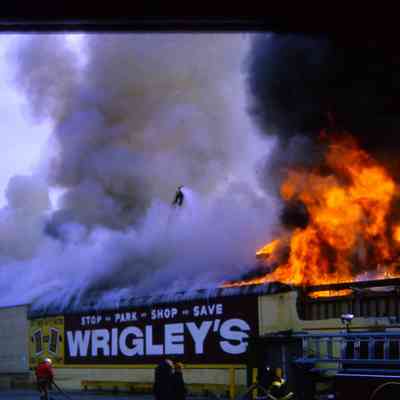 Fire Dec. 1965. Building being torn down anyway