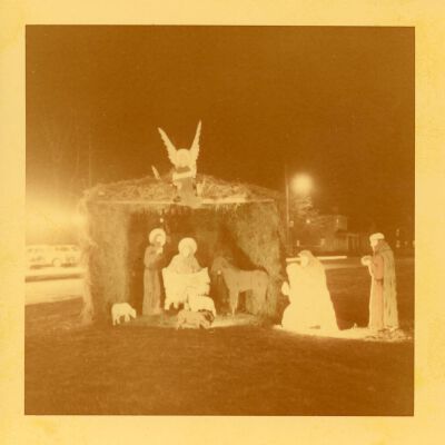 Nativity at Michigan Avenue: Photo developed Jan 19, 1953