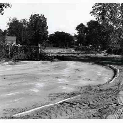 Williams Street curve looking East at Woodward Street.