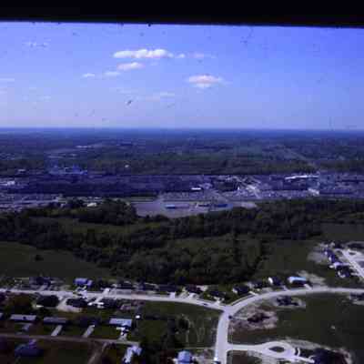Aerial over Laurenwood Street, looking South