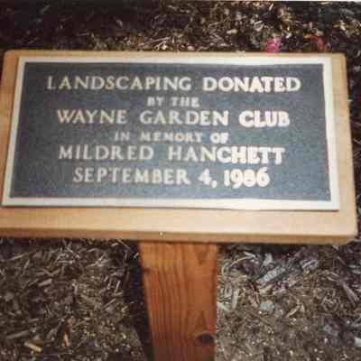 Garden Club Plaque at the Museum