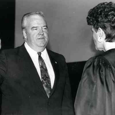 Kenneth Allen Warfield getting sworn in to office as Mayor of Wayne.