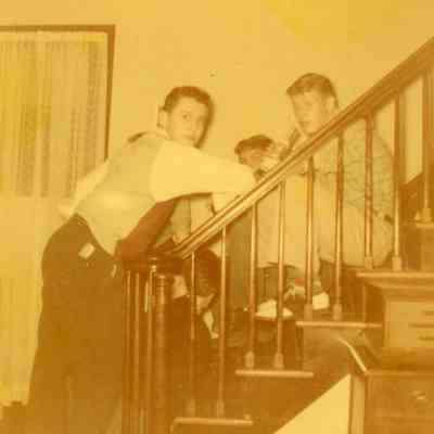 Gary Reichard, Steve Kozar and Ronnie Basham at Pat Millar's PJ Party on Oct. 23, 1953.
