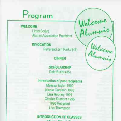 All School Reunion Flyer 1996 p3
