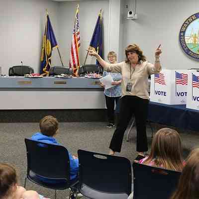 June 2025 Visit to city hall by Schweitzer Elementary