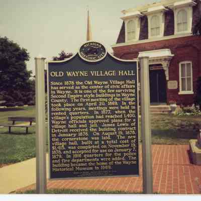 1991 photo of the Historical Marker