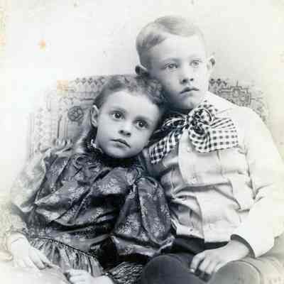Hattie Smalley at 5 yrs old and Clark Smalley at 7 yrs old
