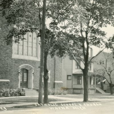 St. Marys Catholic Church rectory and old church