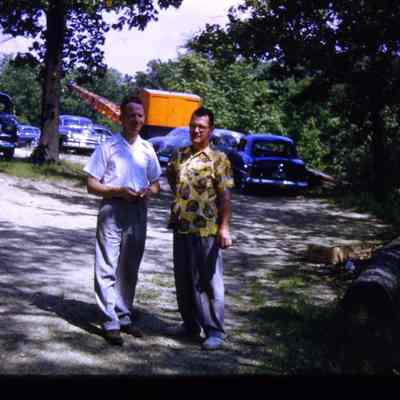 H. Weyand and B. Drew at Talahi in 1952
