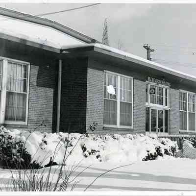 Snow Scene, Chrsitmas decoration on roof