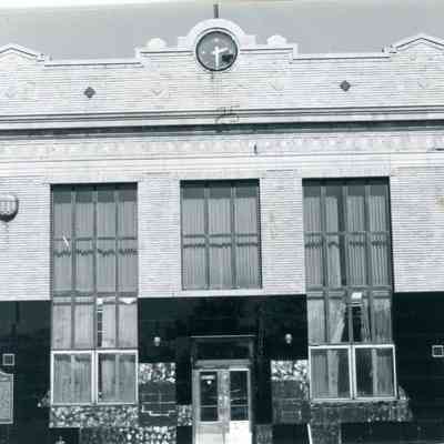 Building vacant after bank left.