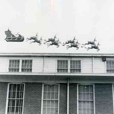 Santa Sleigh and Reindeer Christmas Decorations