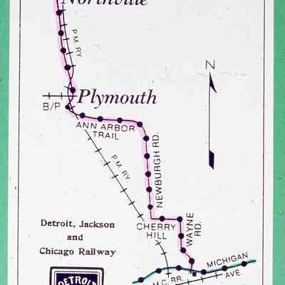 Wayne to Northville route