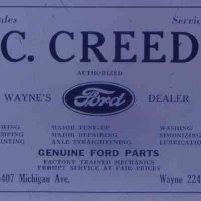 1947 Ad. C. Creed Ford Dealer