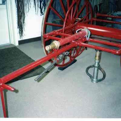 1914 Fire Dept hose cart. Photo taken in August of 1990.