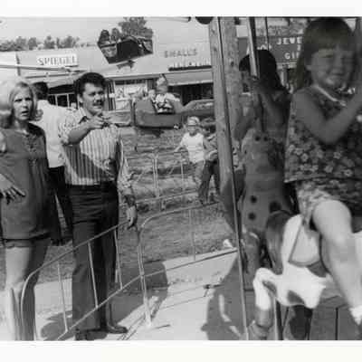 Mr. Lebuneau and Mrs. Luper watch children
