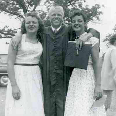 Marilyn Johnson '54', Roy Wade '52' and Barb Apple '54'