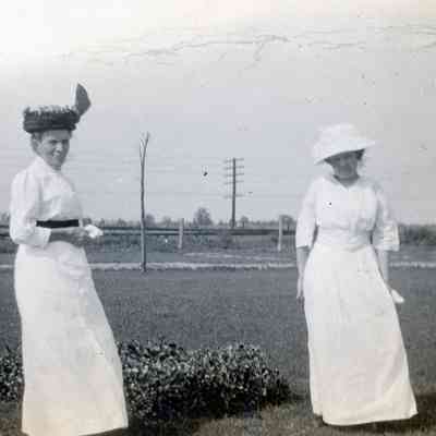 Annie Martin and Ellen Martin is on the right at the Standard Oil Pumping Station on Treadwell Rd in Wayne on Aug. 16, 1914.