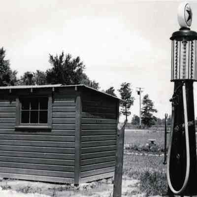 Gas pump at camp