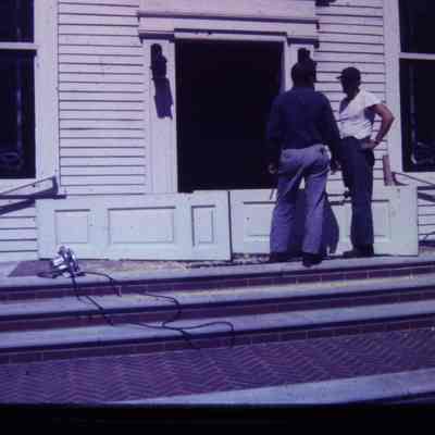 Replacing doors on main church