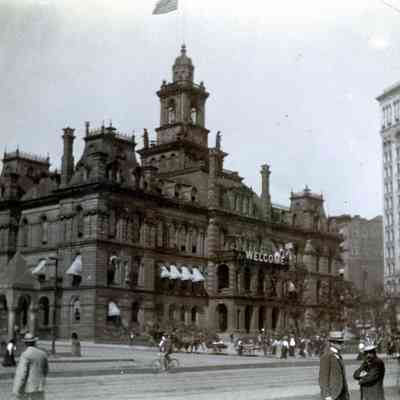 "Old" Detroit City Hall on the West side of Campus Martius.