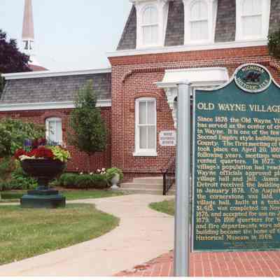 Old Wayne Village Hall Historical Marker