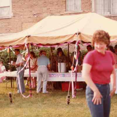Mary Margaret Rokita at the 150th Birthday Party of the Church and Ice Cream Social on June 27, 1982.