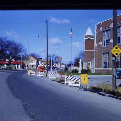 Michigan Avenue in front of St. Marys School