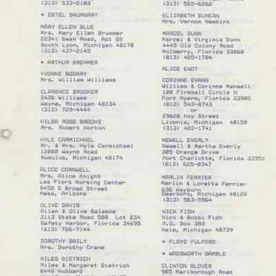 1933 Class Roster page 1
