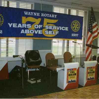 Wayne Rotary 75th year Anniversary Banner