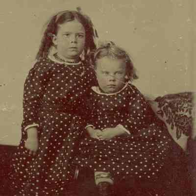 Addie Hosmer Tinkham and Harriet Hosmer Baxter about 1870.