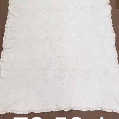 White Knitted Bedspread