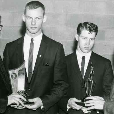 St. Marys Students accepting athletic awards 1961