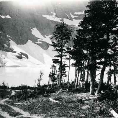 Iceberg Lake in Glacier National Park in Montana.