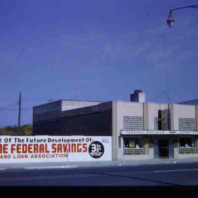 Old Wayne Federal Savings building at right.
