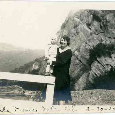 "Sonny" Proctor in Santa Monica Mountains in California in 2/30/1930.