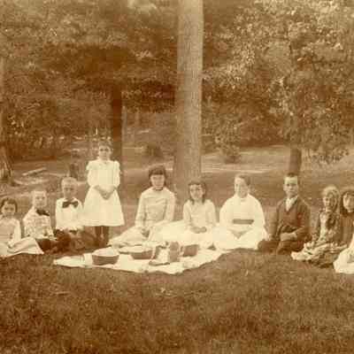 Beatrice Hickok's party. She is the one standing.