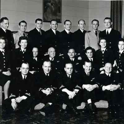 John Vallance ( On the very right on top row) serving in the navy during WWII.