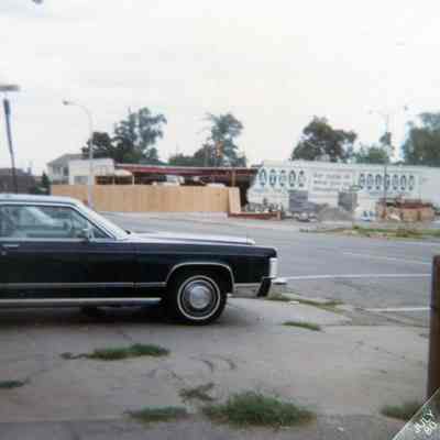 damage to building from a windstorm while it was Chathams Grocery Store. July 1980.